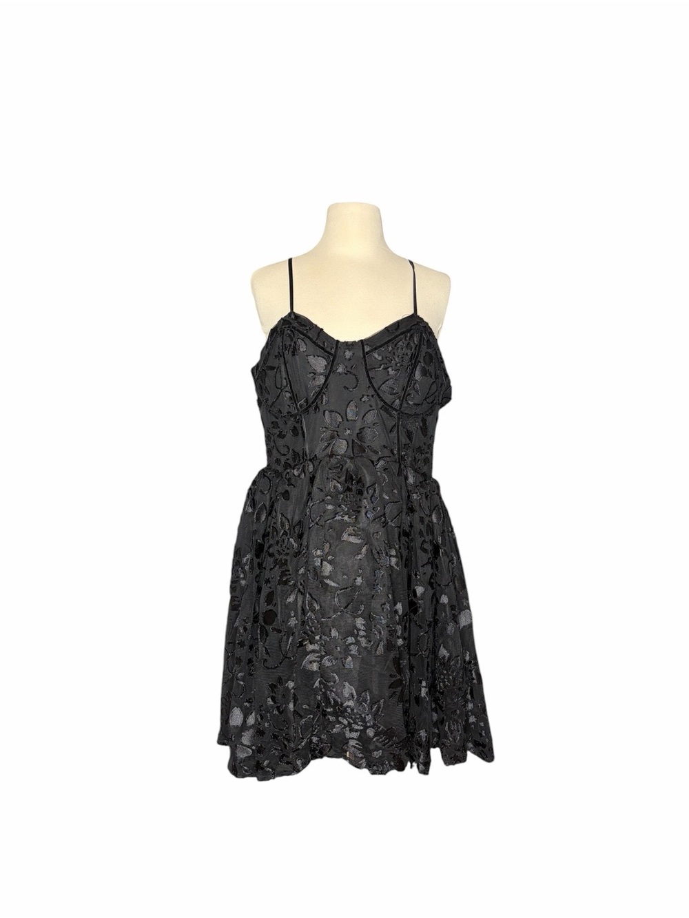 Betsey Johnson Black Lucia Mini Dress NWT